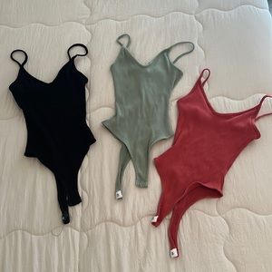 Lulu’s ribbed bodysuits x3